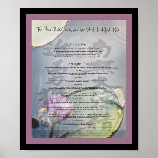 Buddhist Truths Poster (Front)