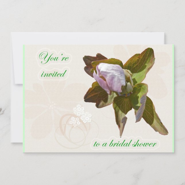 Budding Anemone Bridal Shower Invitation (Front)