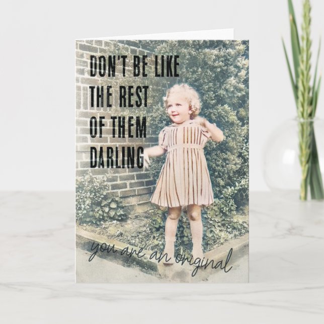 BUDDING FASHIONISTA Greeting Card (Front)