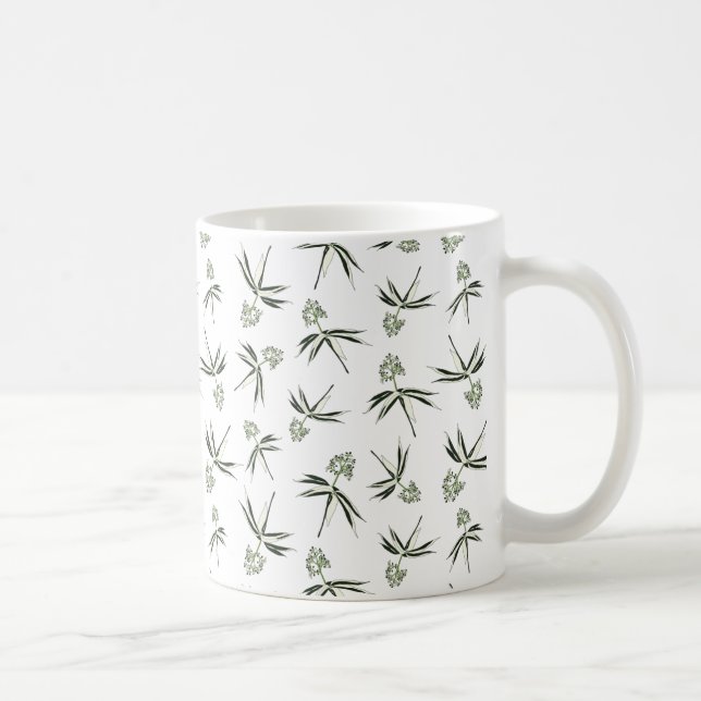 Budding Green Branches - seamless pattern Coffee Mug (Right)