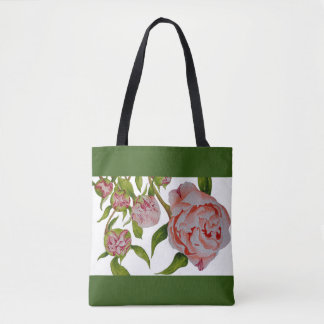 Budding Peonies on a Tote Bag