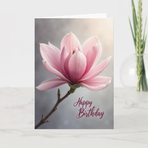 Budding Pink Birthday Card