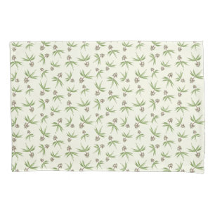 Budding Red Branches on cream - seamless pattern. Pillowcase