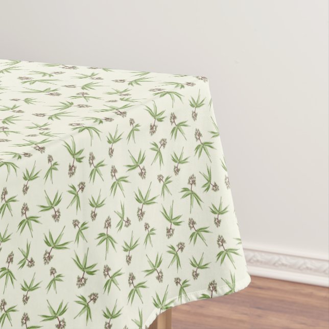 Budding Red Branches on cream - seamless pattern.  Tablecloth (In Situ)