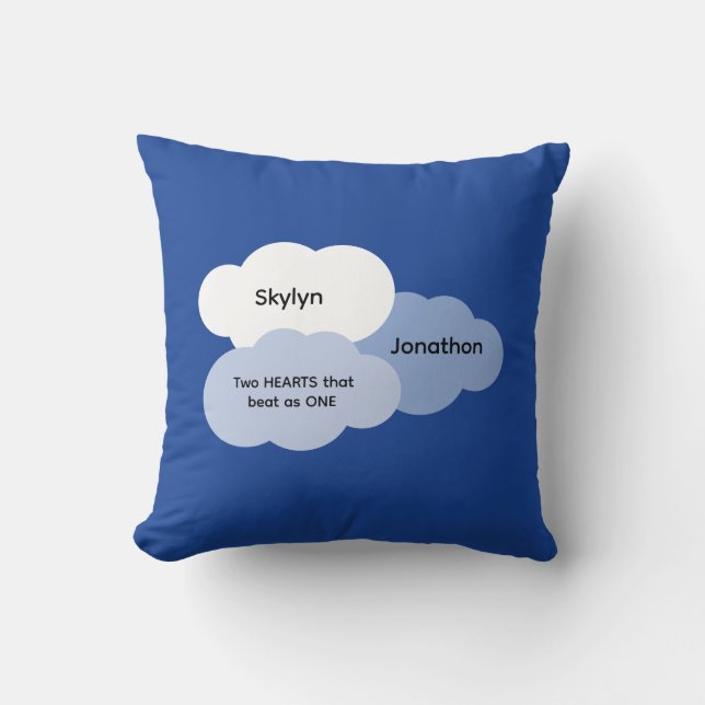 Budding Romance Throw Pillow (Front)