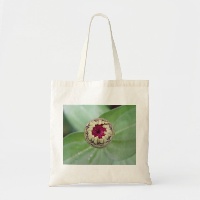 Budding Zinnia Tote Bag (Front)