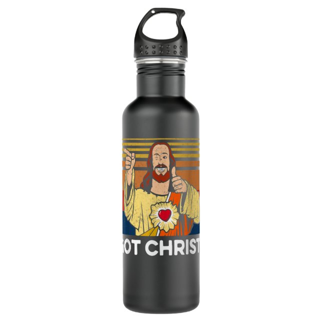 Buddy Christ Christmas Cool Jesus Religious Christ 710 Ml Water Bottle (Front)