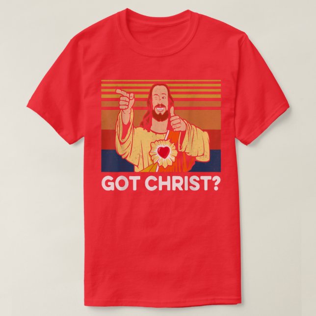 Buddy Christ Christmas Cool Jesus Religious Christ T-Shirt (Design Front)