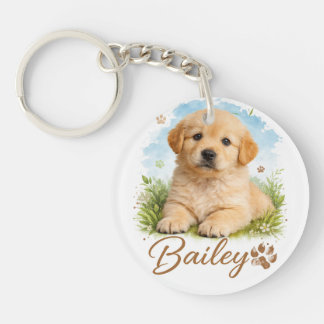 Buddy for Life Pet's Simple Modern Cool Typography Key Ring