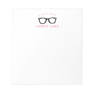 Buddy Holly Retro Black Glasses Note Pad