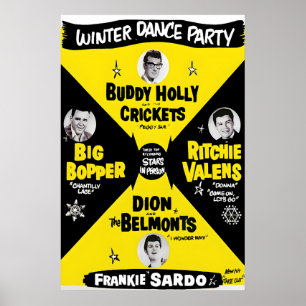 Buddy Holly, Richie Valens, The Big Bopper, 1959 Poster
