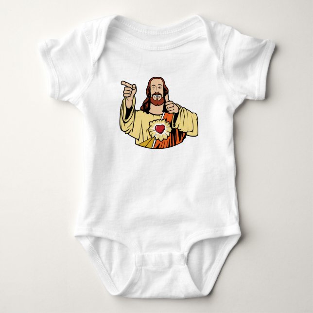 Buddy Jesus Baby One-Piece Bodysuit (Front)