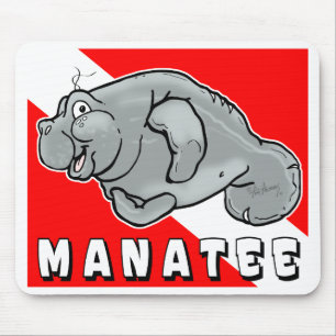 Buddy Manatee Diver Mousepad