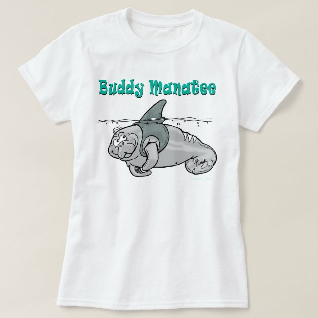 Buddy Manatee Shark T-Shirt (Design Front)