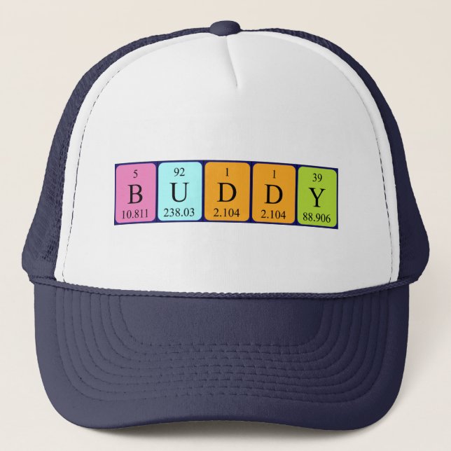 Buddy periodic table name hat (Front)