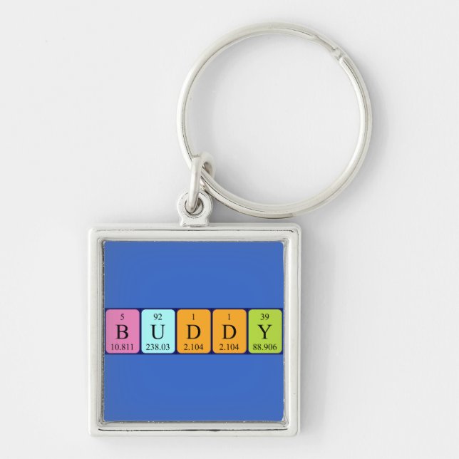 Buddy periodic table name keyring (Front)