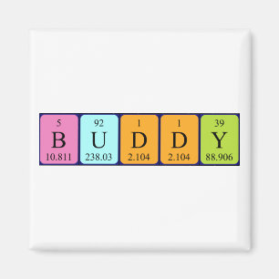 Buddy periodic table name magnet