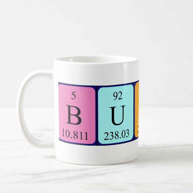 Buddy periodic table name mug (Left)