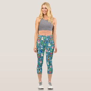Buddy the Elf and Characters Teal Pattern Capri Leggings