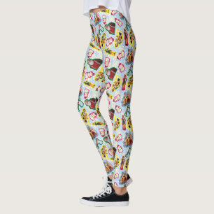 Buddy the Elf and Santa North Pole Pattern Leggings