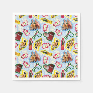 Buddy the Elf and Santa North Pole Pattern Napkin