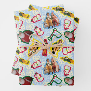 Buddy the Elf and Santa North Pole Pattern Wrapping Paper Sheet