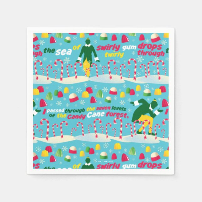 Buddy the Elf Candy Pattern Napkin (Front)