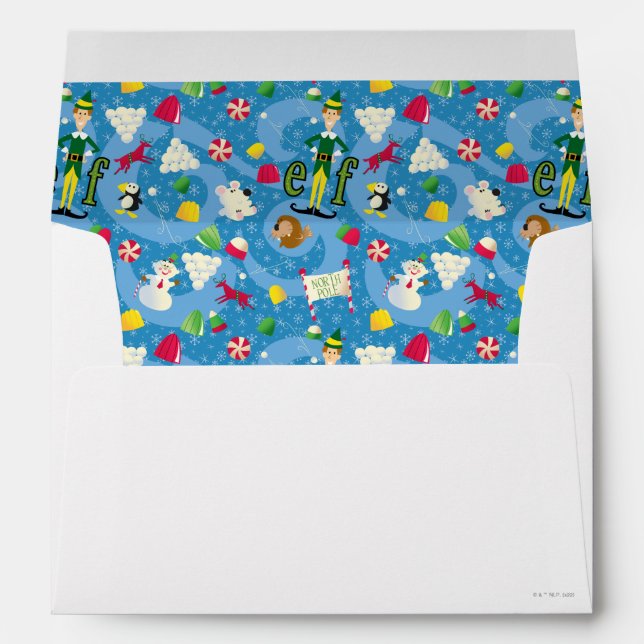 Buddy the Elf Cartoon Pattern Envelope (Back (Bottom))