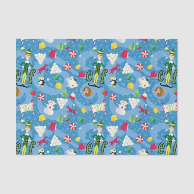 Buddy the Elf Cartoon Pattern Tissue Paper (Front)
