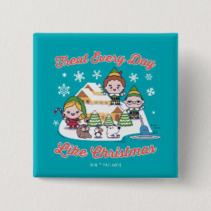 Buddy the Elf Chibi Graphic 15 Cm Square Badge