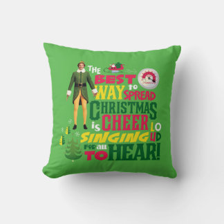 Buddy the Elf | Christmas Cheer Graphic Quote Cushion