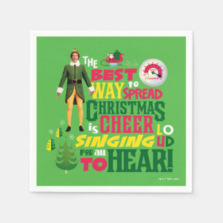 Buddy the Elf | Christmas Cheer Graphic Quote Napkin