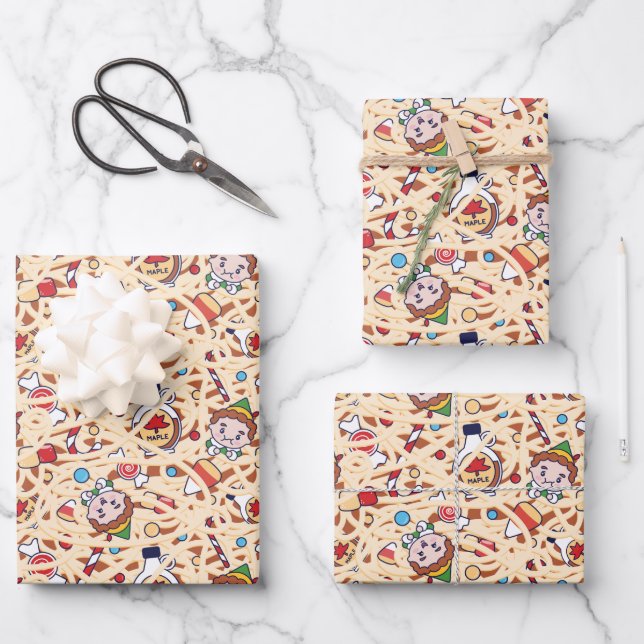 Buddy the Elf | Christmas Cheer Pattern Wrapping P Paper Sheet (Front)