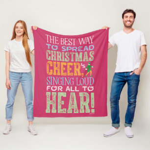 Buddy the Elf   Christmas Cheer Quote Fleece Blanket
