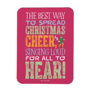 Buddy the Elf   Christmas Cheer Quote Magnet