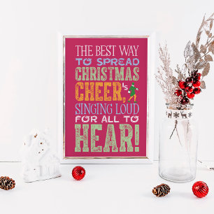 Buddy the Elf   Christmas Cheer Quote Poster