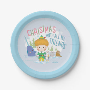 Buddy the Elf Christmas With All My Friends Paper Plate
