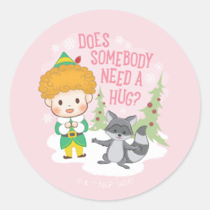 Buddy the Elf Does Somebody Need a Hug? Classic Round Sticker