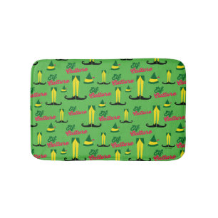 Buddy the Elf   Elf Culture Pattern Bath Mat