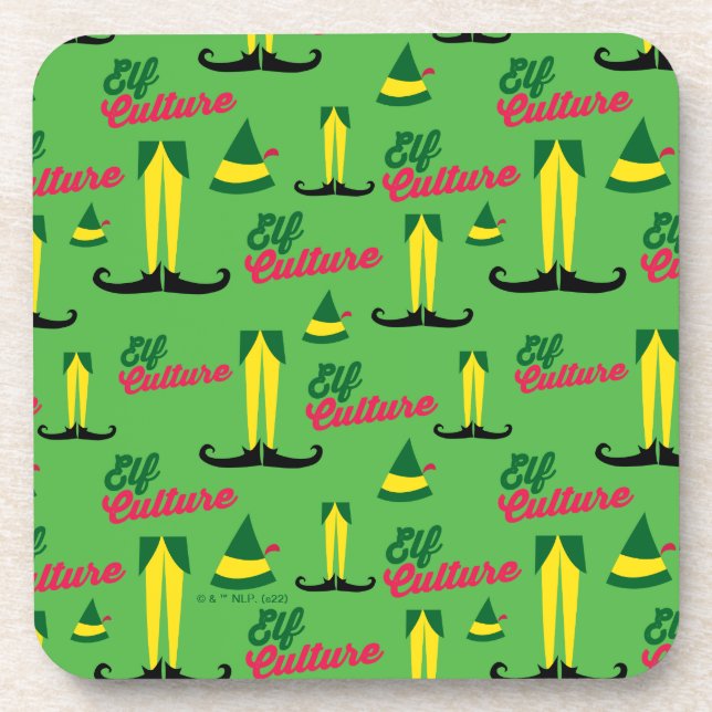 Buddy the Elf | Elf Culture Pattern Coaster (Front)