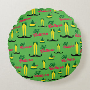 Buddy the Elf   Elf Culture Pattern Round Cushion