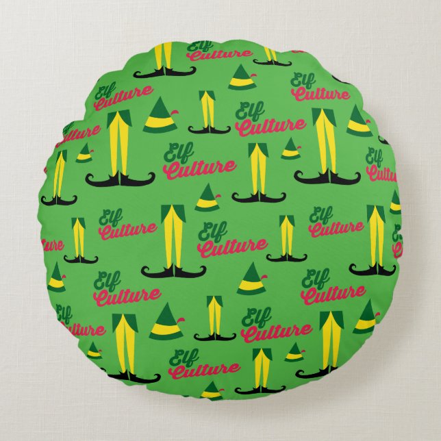 Buddy the Elf | Elf Culture Pattern Round Cushion (Front)