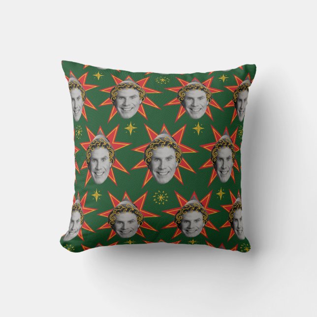 Buddy the Elf Emotions Pattern Cushion (Front)