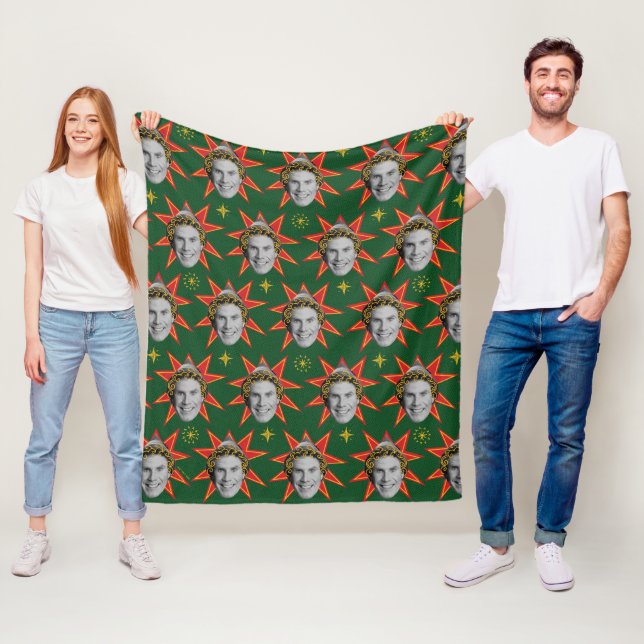 Buddy the Elf Emotions Pattern Fleece Blanket (In Situ)