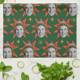 Buddy the Elf Emotions Pattern Tea Towel