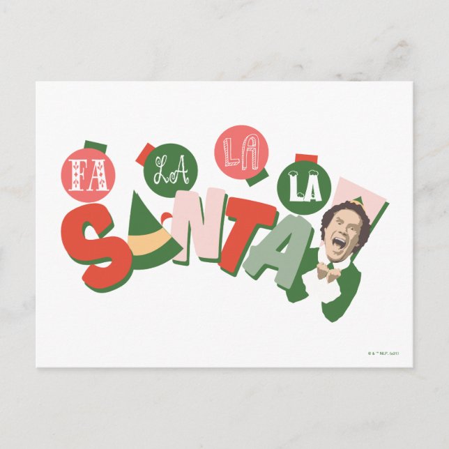 Buddy the Elf | Fa La La La Santa Postcard (Front)