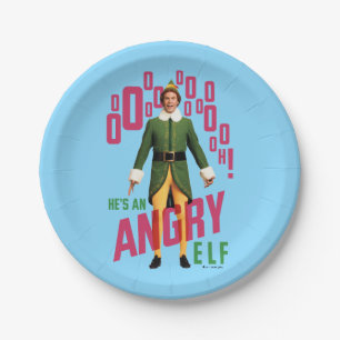 Buddy the Elf   He's an Angry Elf Paper Plate