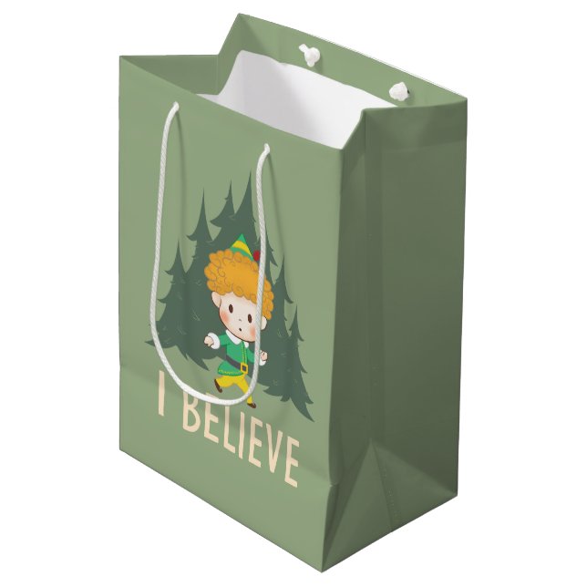 Buddy the Elf I Believe Medium Gift Bag (Front Angled)