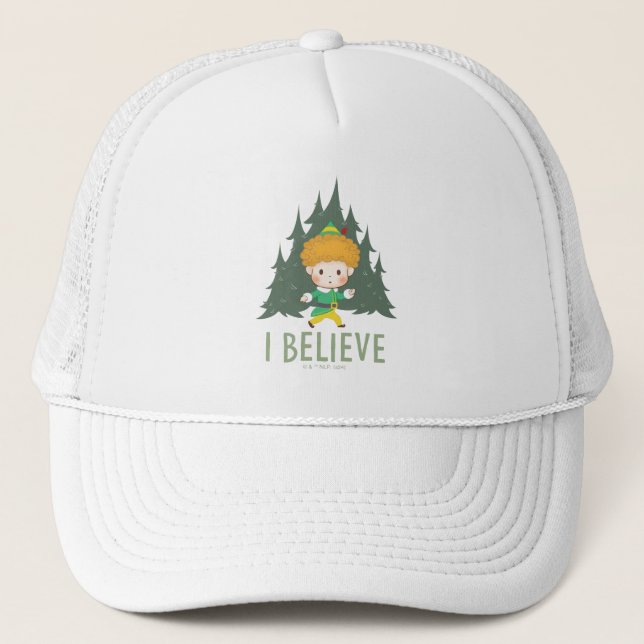 Buddy the Elf I Believe Trucker Hat (Front)