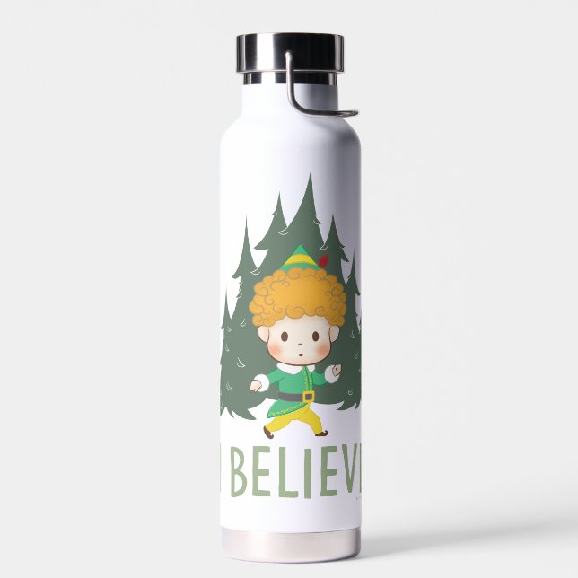 Buddy the Elf I Believe Water Bottle (Left)